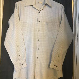 Men's 15-15.5 Arrow Long Sleeve Beige Dress Shirt